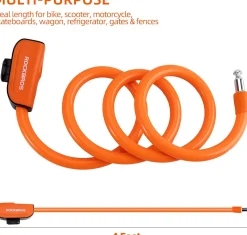 ROCKBROS 3ft Bike Cable Lock - Secure, Lightweight with Mounting Bracket