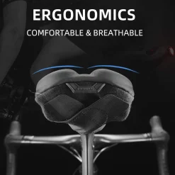 ROCKBROS Gel Bike Seat Cushion Padded Narrow Cover for Peloton Spin Bikes