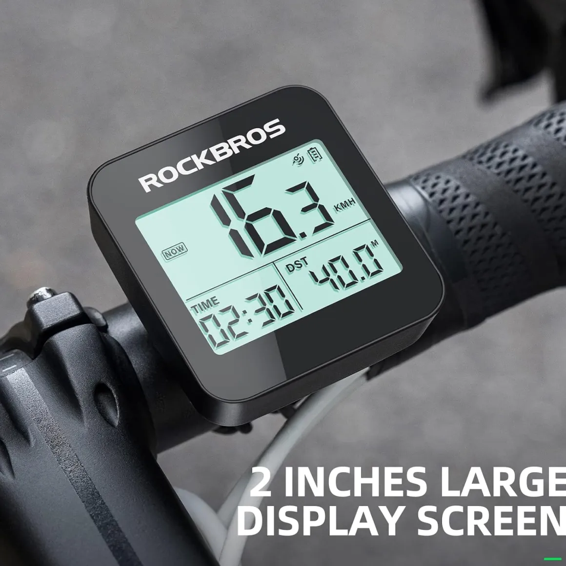 ROCKBROS GPS Bike Computer Accurate Wireless Speedometer with Backlight