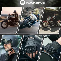 ROCKBROS Half-Finger Gel Padded Cycling Gloves Shock-Absorbing for Men Women