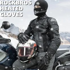 ROCKBROS Heated Gloves, Rechargeable Winter Touchscreen Gloves for Cycling, Skiing, Motorcycling