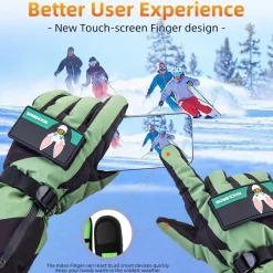 ROCKBROS Heated Gloves, Rechargeable Winter Touchscreen Hand Warmers for Men Women