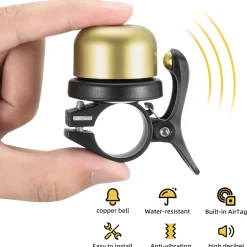 ROCKBROS Hidden AirTag Bike Bell, Anti-Theft GPS Tracker for 0.87