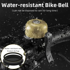 ROCKBROS Hidden AirTag Bike Bell, Anti-Theft GPS Tracker for 0.87
