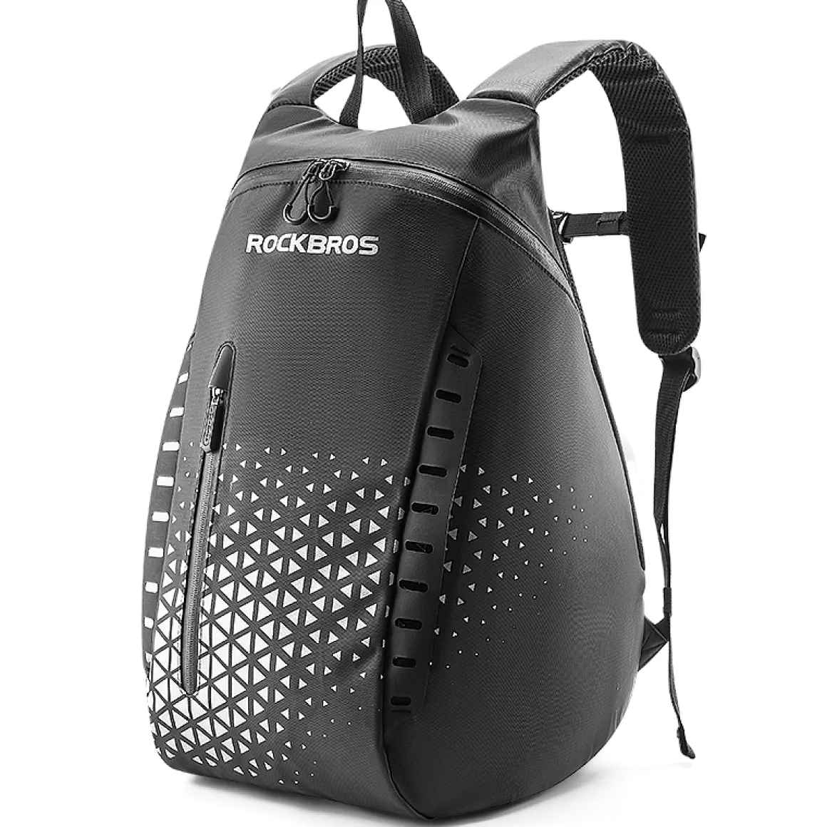 ROCKBROS High-Capacity 14.5L Helmet Backpack with Reflective Safety Design