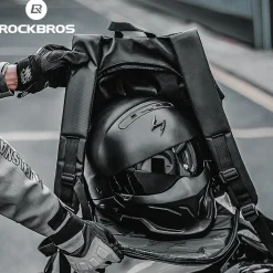 ROCKBROS High-Capacity 14.5L Helmet Backpack with Reflective Safety Design