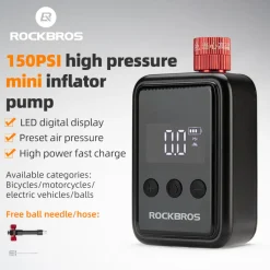 ROCKBROS HW140 Mini Electric Air Bike Tire Pump 150PSI 500mAh