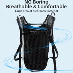 ROCKBROS Hydration Pack with 2L Leak-Proof Bladder for Hiking, Cycling, Running