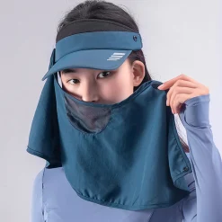 ROCKBROS Ice Silk Full Face Sunhat 360° Anti-UV Adjustable Hiking Fishing Cap