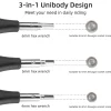 ROCKBROS 3-in-1 Allen Hex Wrench Set, 4/5/6mm Sizes, Black Silver, Steel and PVC