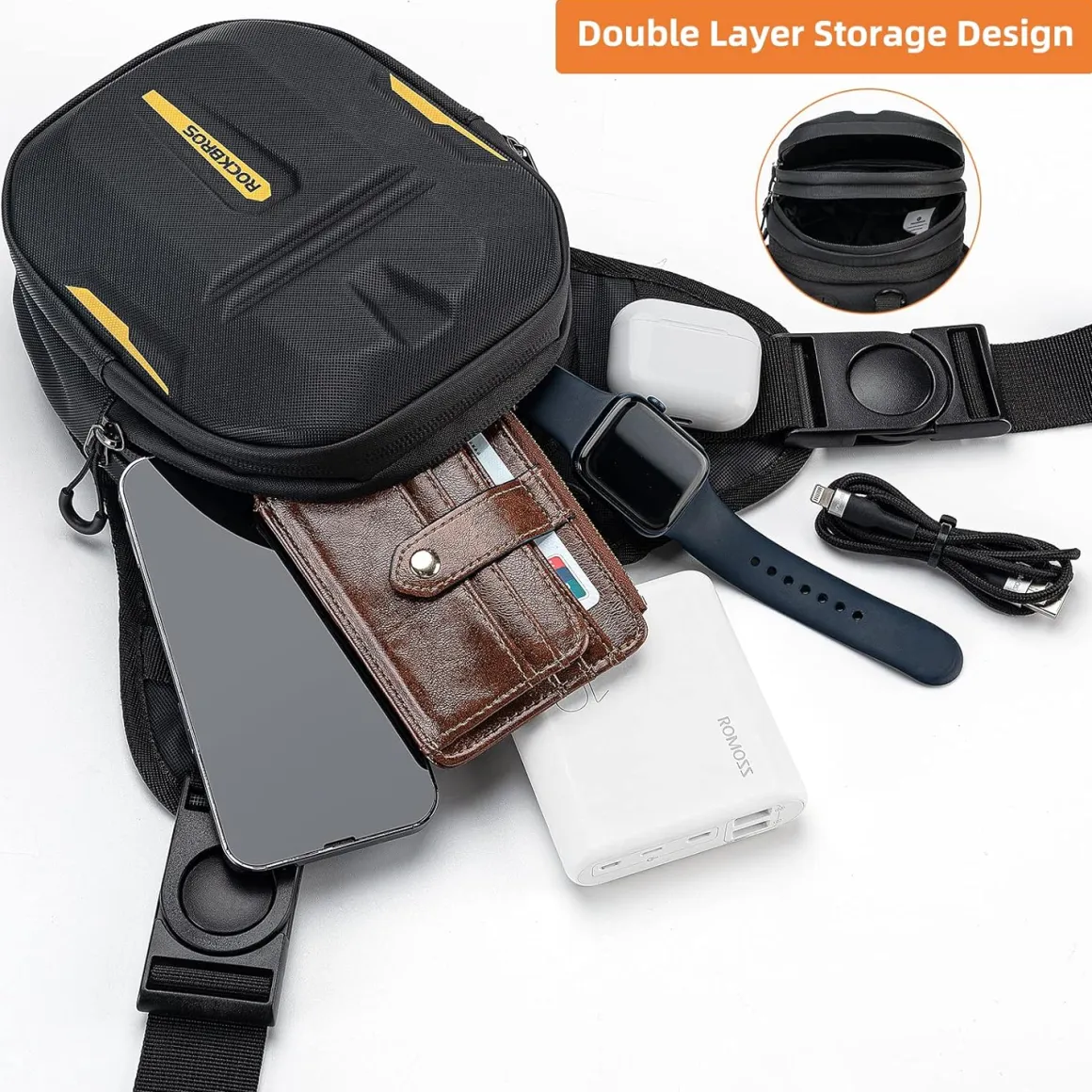 ROCKBROS 3-IN-1 Motorcycle Leg Bag Waterproof, Multi-Functional 10L Pack