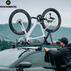 ROCKBROS Inverted Roof Bike Rack for Cars Quick-Release Straps and Clamps