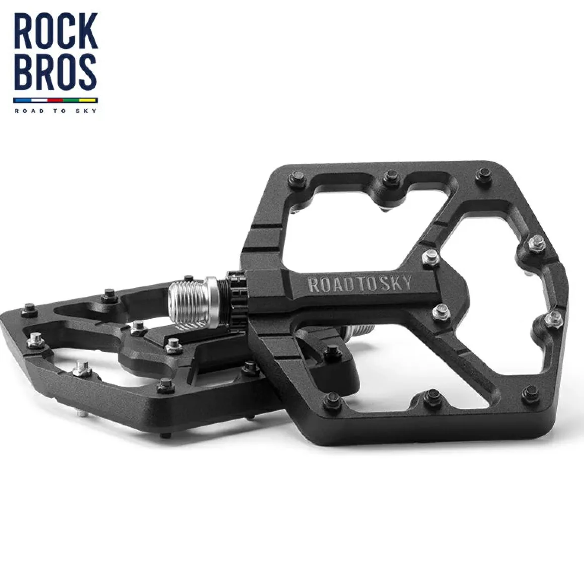 ROCKBROS Large Tread CNC Aluminum Pedals with Sealed Bearings-Road To Sky