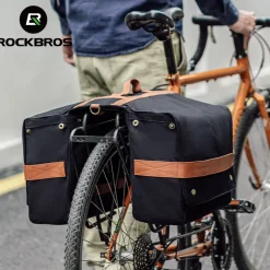 ROCKBROS 27L Expandable Bike Pannier Bag with Shoulder Strap for Various Bikes
