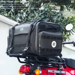 ROCKBROS 50L Expandable Motorcycle Tail Bag with Waterproof Rain Cover