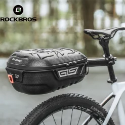 ROCKBROS 12L Hard Shell Rainproof MTB Road Bike Saddle Rear Rack Bag with Bike Cargo Rack