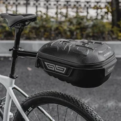ROCKBROS 12L Hard Shell Rainproof MTB Road Bike Saddle Rear Rack Bag with Bike Cargo Rack