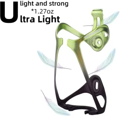 ROCKBROS Lightweight Aluminum Bike Water Bottle Cage Secure Adjustable Holder for Cycling