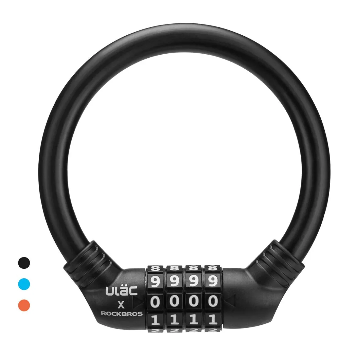 ROCKBROS Lightweight Bike Lock Cable 12MM Anti-Theft Combination Lock