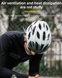 ROCKBROS Lightweight Cycling Helmet with Removable Goggles Sun Visor