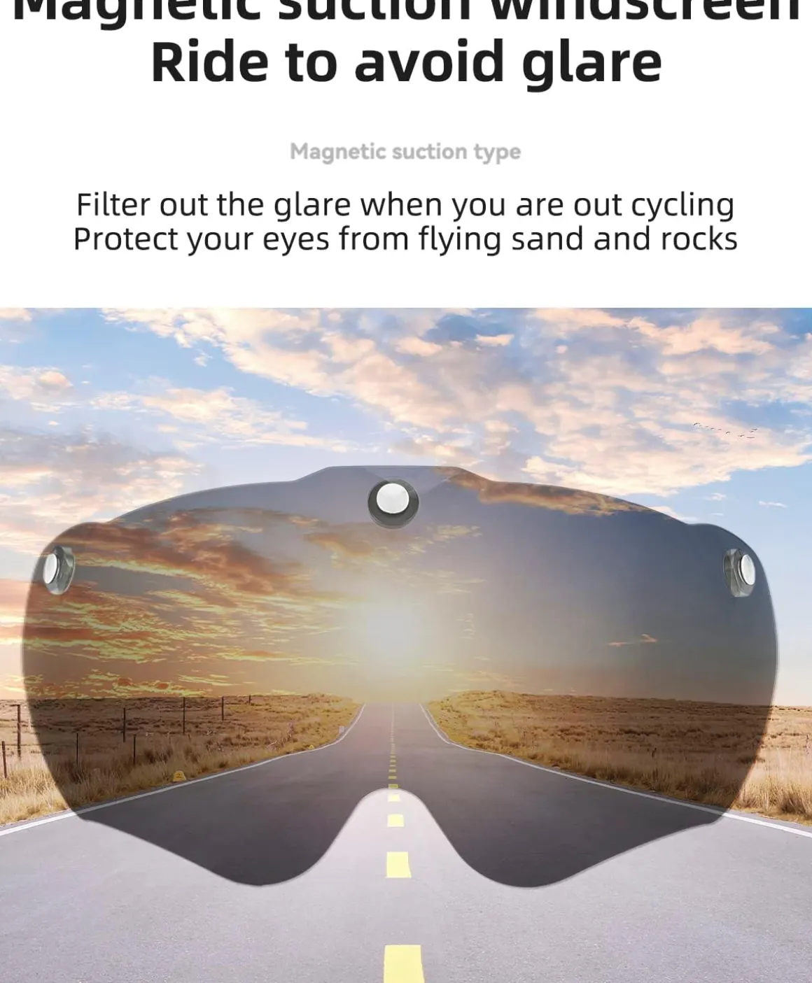 ROCKBROS Lightweight Cycling Helmet with Removable Goggles Sun Visor