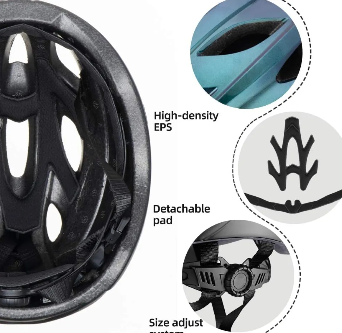 ROCKBROS Lightweight Cycling Helmet with Removable Goggles Sun Visor