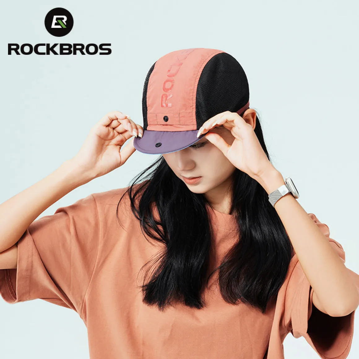 ROCKBROS Lightweight Cycling Cap, Flip-up Brim, Breathable UV Protection