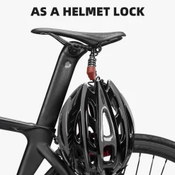ROCKBROS Lightweight Helmet Lock, Resettable Combination Cable Lock for Bike & Luggage