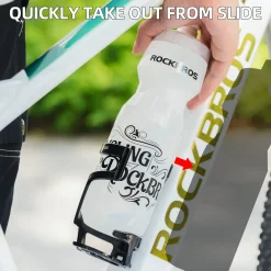 ROCKBROS Lightweight Slide Entry Bike Water Bottle Cage Adjustable Drink Holder