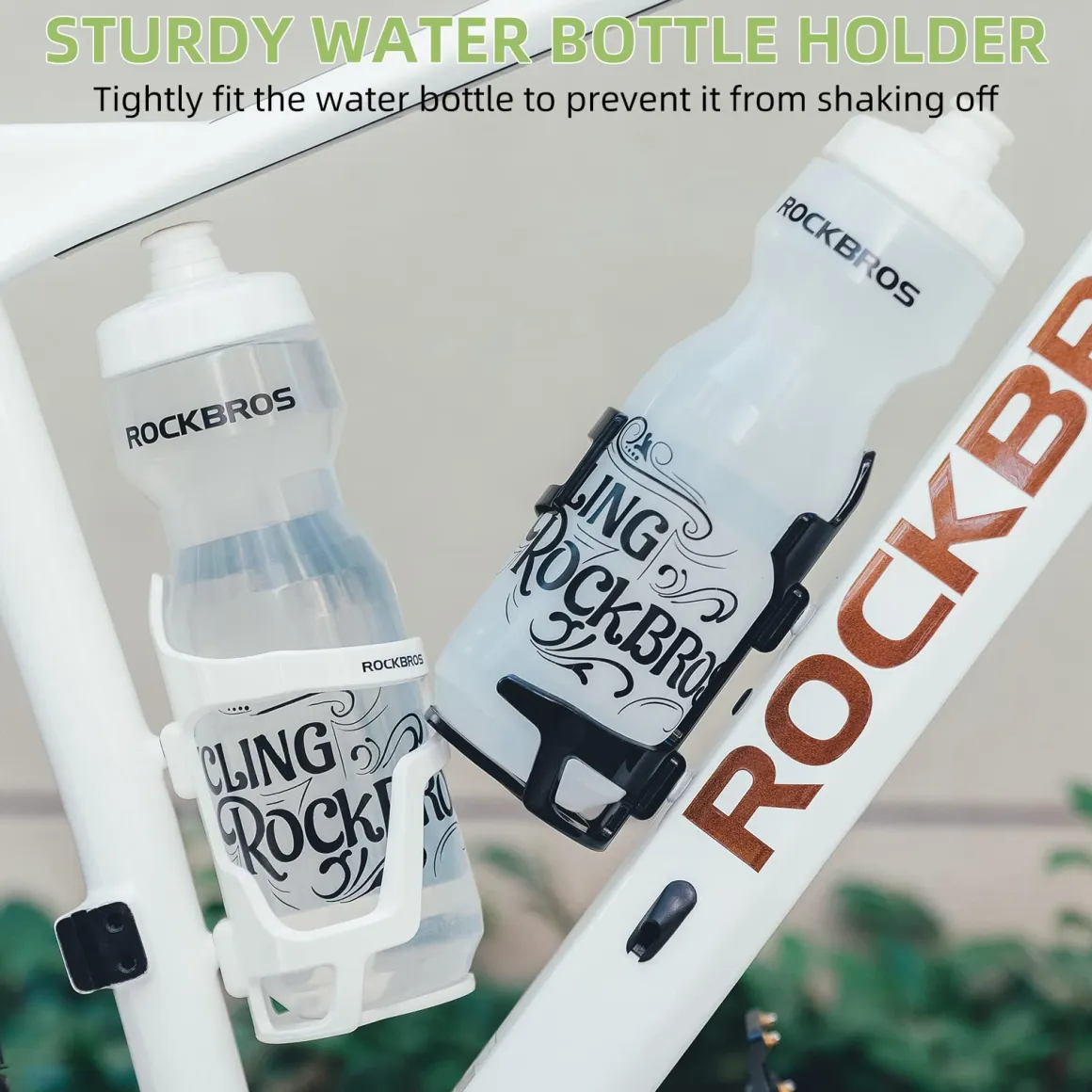 ROCKBROS Lightweight Slide Entry Bike Water Bottle Cage Adjustable Drink Holder