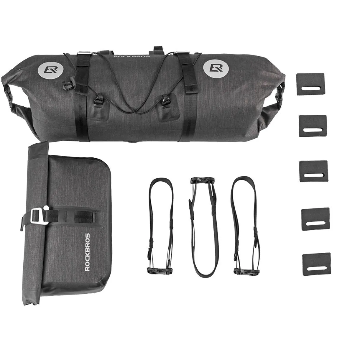 ROCKBROS 12L-20L Waterproof Bikepacking Handlebar Bags with 2 Dry Packs for Bikes