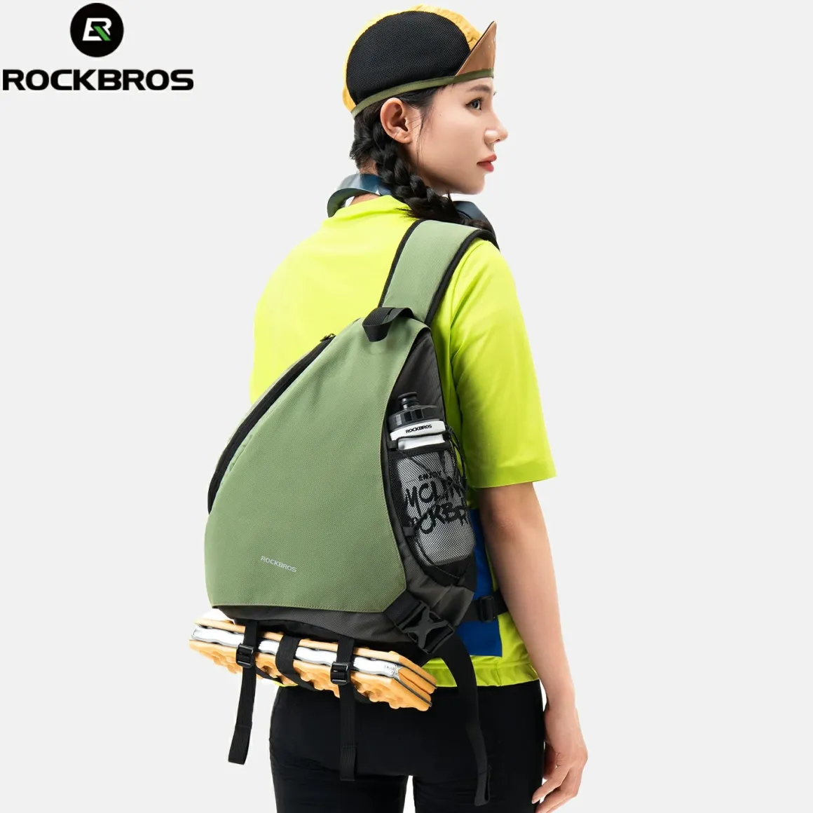ROCKBROS 11.5L Sling Crossbody Backpack Shoulder Magnetic Buckle Travel Bag