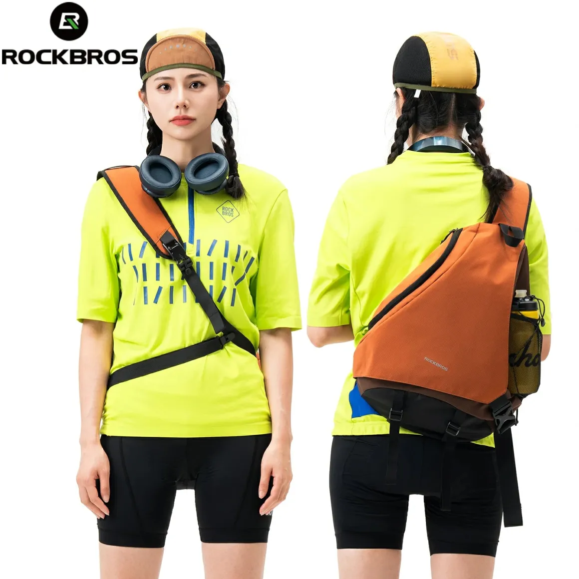 ROCKBROS 11.5L Sling Crossbody Backpack Shoulder Magnetic Buckle Travel Bag