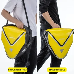 ROCKBROS 20L Triangle Waterproof Bike Rear Rack Pannier Bag for Grocery Touring Cycling