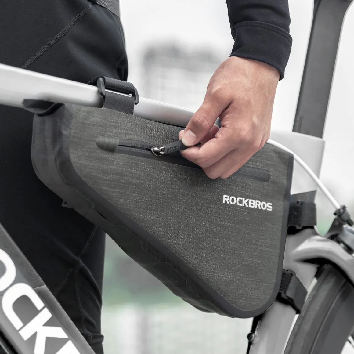 ROCKBROS 5-8L Waterproof Bike Frame Bag Large Triangle Bikepacking Storage Bag for Bicycles