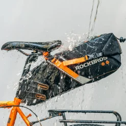 ROCKBROS 10L Waterproof Bike Saddle Bag Large Capacity Easy Install