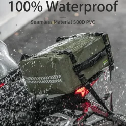 ROCKBROS 30L Waterproof Motorcycle Tail Bag Universal Fit Durable