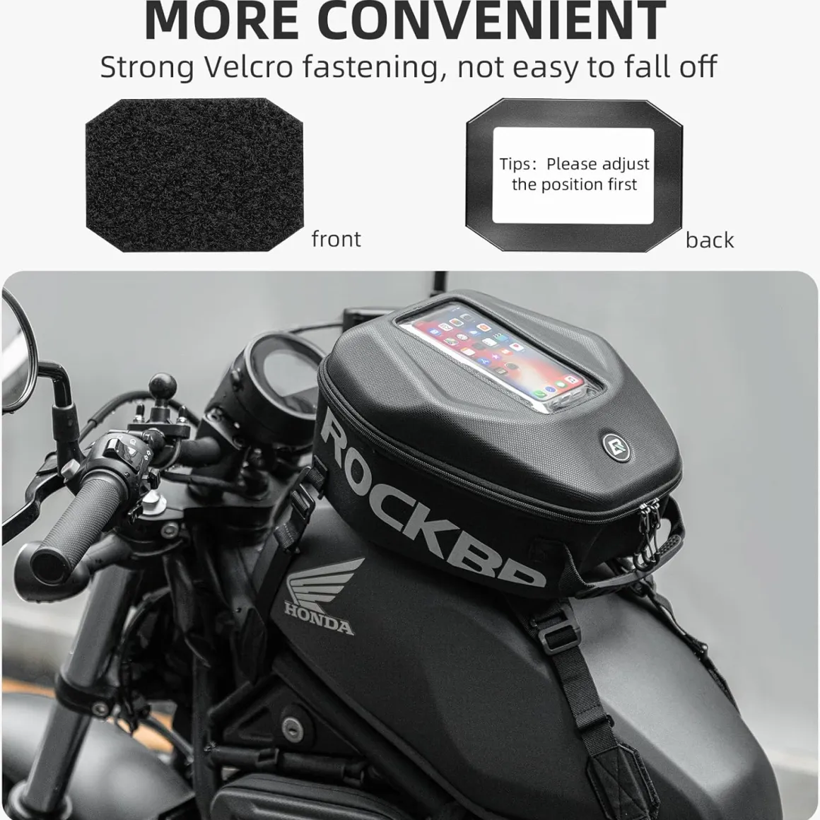 ROCKBROS 7L Waterproof Motorcycle Tank Bag Touchscreen Phone Pouch
