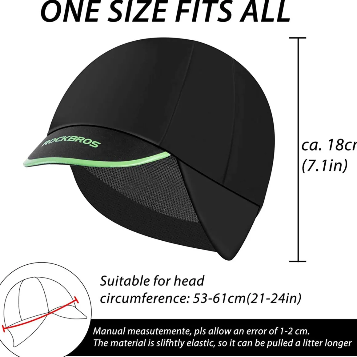 ROCKBROS Men's Cycling Cap Breathable Sun Proof Helmet Liner Hat