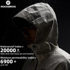ROCKBROS Men's Cycling Running Windbreaker Windproof Jacket Lightweight High Visibility