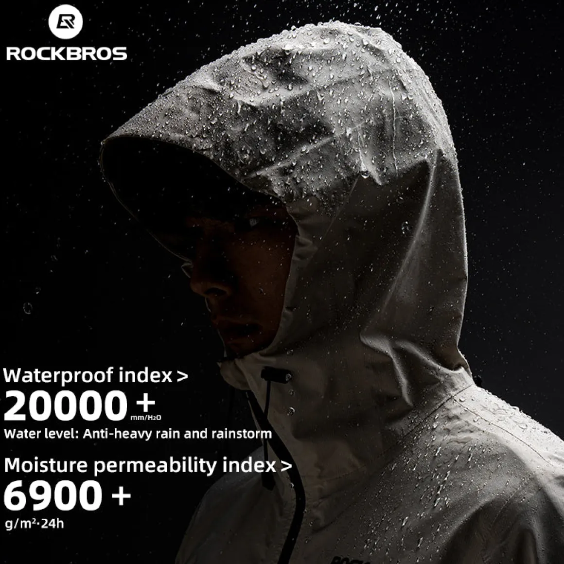 ROCKBROS Men's Cycling Running Windbreaker Windproof Jacket Lightweight High Visibility