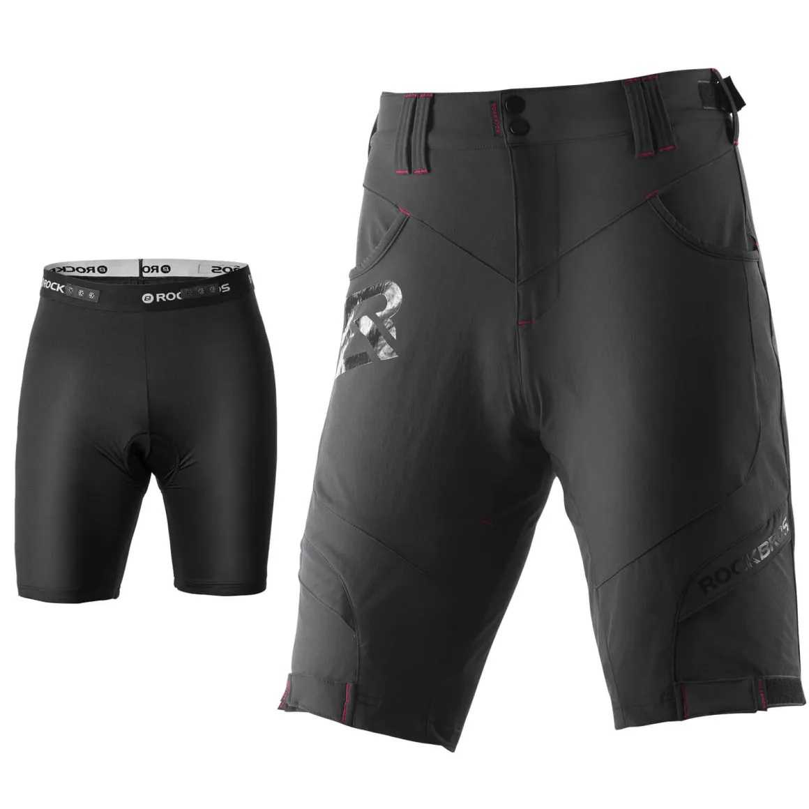 ROCKBROS Men's Cycling Shorts 4D Padded Compression Shorts