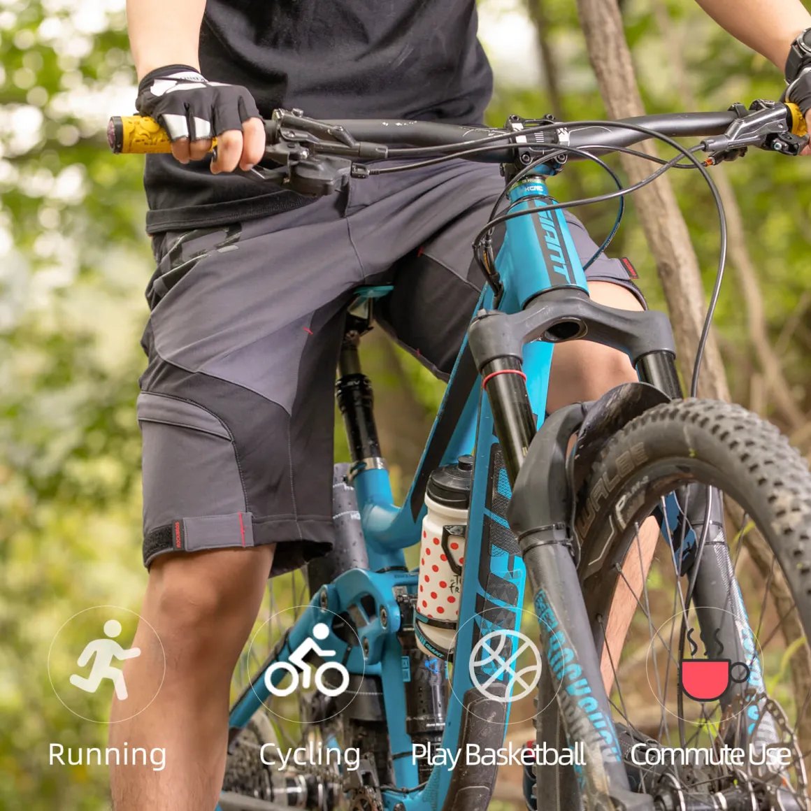 ROCKBROS Men's Cycling Shorts 4D Padded Compression Shorts