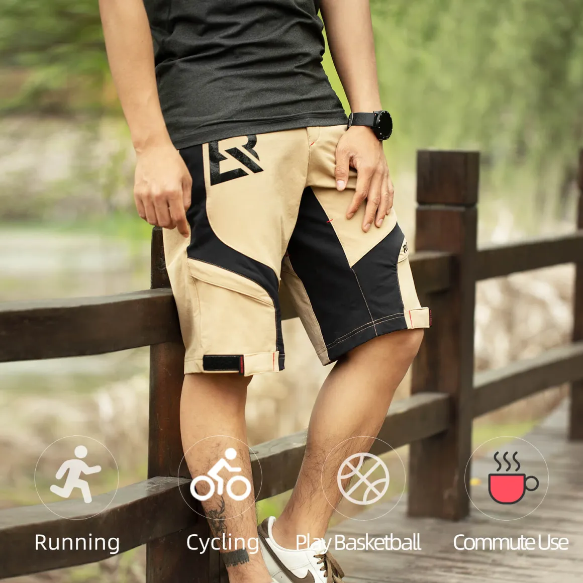 ROCKBROS Men's Cycling Shorts 4D Padded Compression Shorts