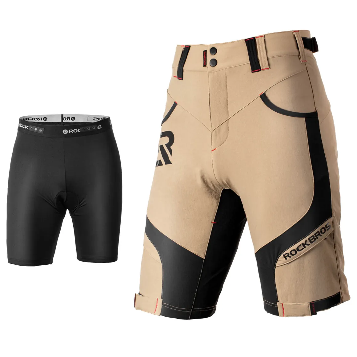 ROCKBROS Men's Cycling Shorts 4D Padded Compression Shorts