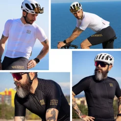ROCKBROS Men's Short-Sleeve Cycling Jersey Diamond Pattern