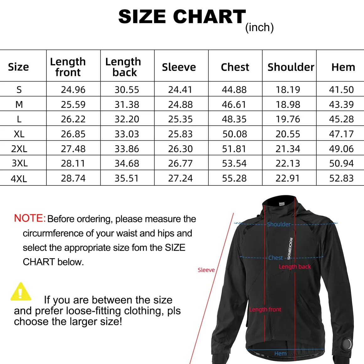 ROCKBROS Men's Windproof Cycling Jacket, Quick-Dry Lightweight Breathable MTB Jacket
