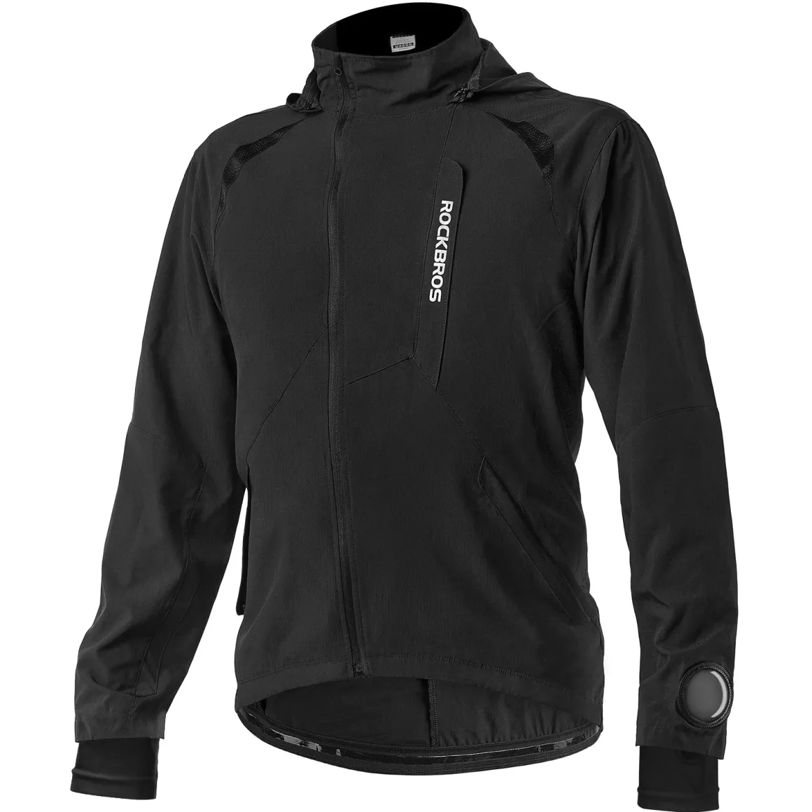 ROCKBROS Men's Windproof Cycling Jacket, Quick-Dry Lightweight Breathable MTB Jacket