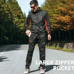 ROCKBROS Men's Windproof Thermal Cycling Pants - Winter Fleece for Biking, Running, Hiking