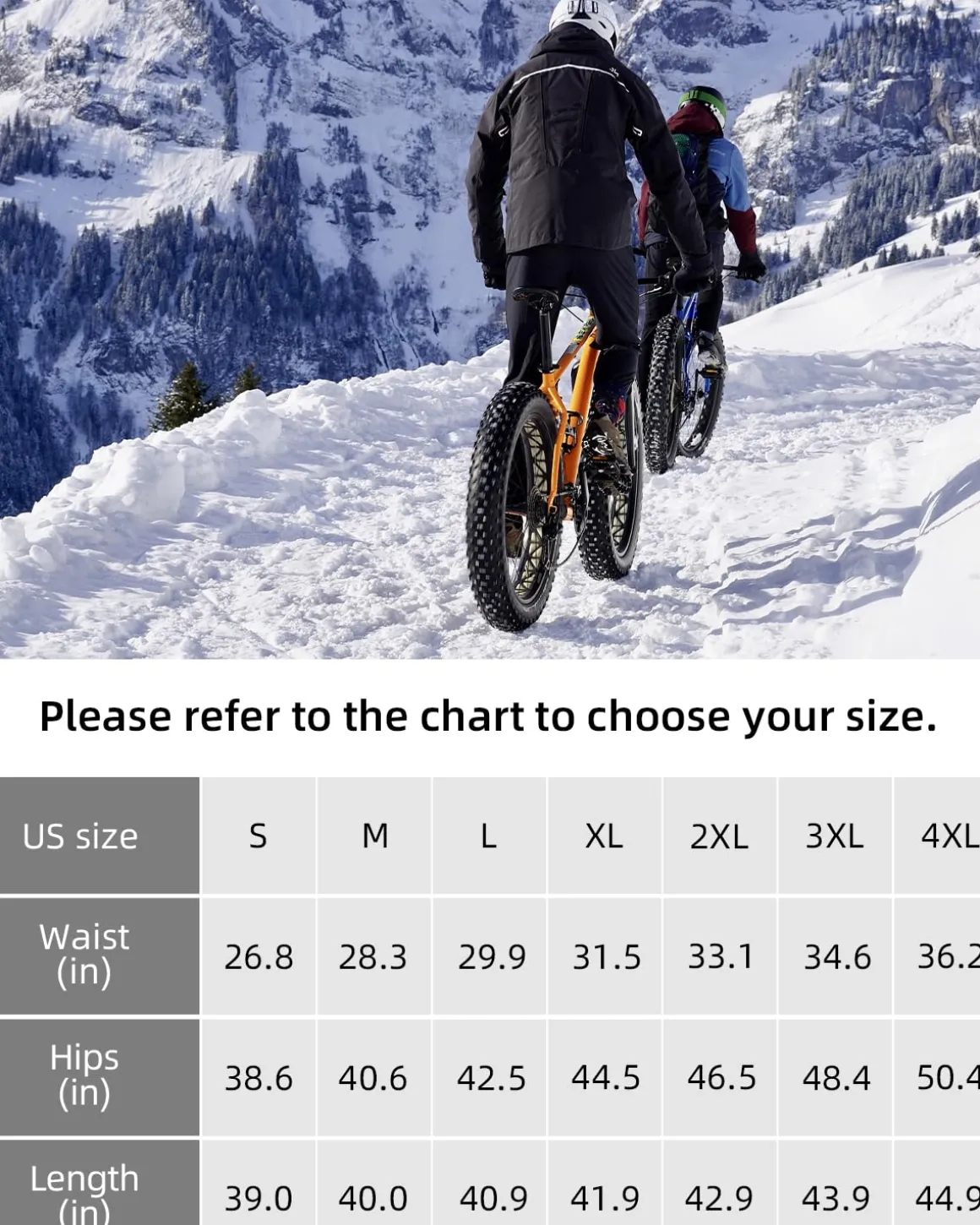 ROCKBROS Men’s Windproof Winter Cycling Pants warmth fleece-lined for outdoor hiking